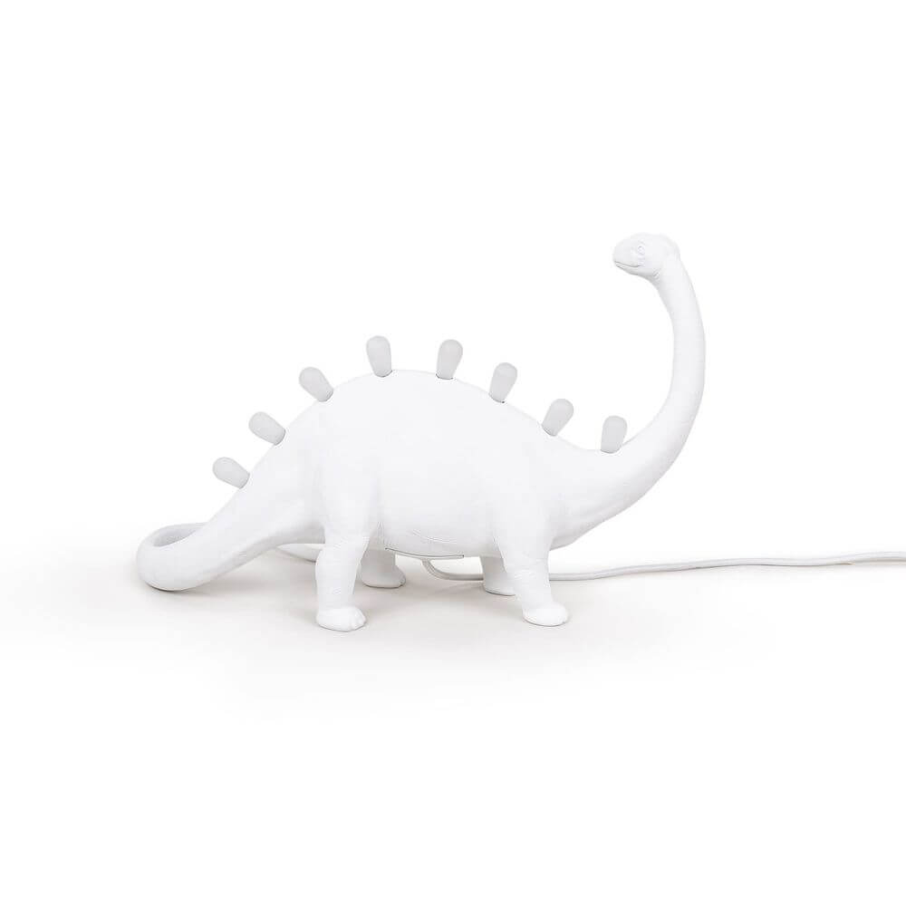 Seletti Jurassic Bronto LED-Tischlampe USB Weiß – weiße Brontosaurus-LED-Tischlampe aus Kunstharz, USB, dekoratives Nachtlicht