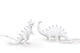 Seletti Jurassic Bronto LED-Tischlampe USB Weiß – weiße Brontosaurus-Tischlampe aus Kunstharz mit integrierten LEDs, USB-Anschluss