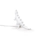 Seletti Jurassic Rex Tischleuchte USB weiße T-Rex Lampe aus Harz mit LED-Leuchten im Rücken und USB-Kabel, dekorative Dino-Tischleuchte
