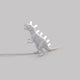 Seletti Jurassic Rex Tischleuchte USB weißer T‑Rex Lampenfigur aus Harz mit LED‑Lichtern im Rücken und Maul, USB‑Tischleuchte