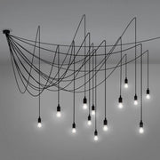 Seletti Maman LED-Lys sæt dæmpbar gennemsigtig - moderne lysekrone med 14 fleksible kabler og dæmpbar E27 LED- Pærer