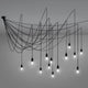 Seletti Maman LED-Lichterset dimmbar transparent – moderner Kronleuchter mit 14 flexiblen Kabeln und dimmbaren E27 LED-Glühbirnen