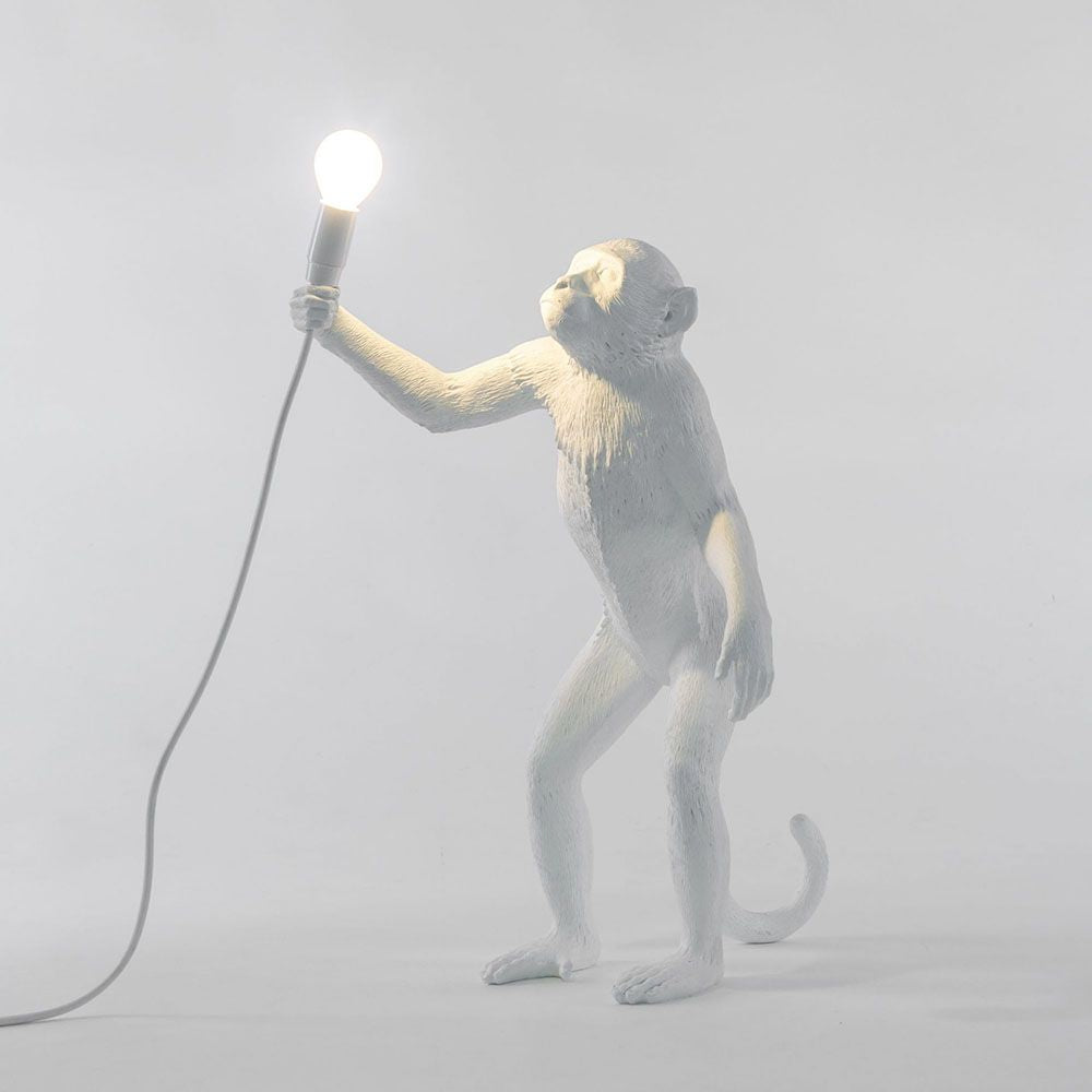 Seletti Monkey bordslampa stående vit