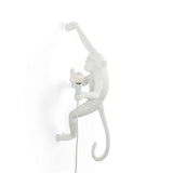 Seletti Monkey Wall Lamp Hanging Höger Vit