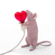 Seletti Mouse Lamp Step LED-Tischleuchte USB Herz rosa Maus mit rotem Herz-Glühbirne, Designerleuchte Marcantonio Raimondi Malerba