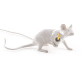 Mouse Lop LED Tischlampe liegend USB  Seletti Weiß  