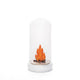 Seletti My Little Bonfire LED-Tischleuchte Flammeneffekt – dekorative Glasglocke mit Harzflamme und warmem LED-Lagerfeuerlicht