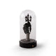 Seletti My Little Kong LED-Tischleuchte Harz Glas Schwarz - Gorillaskulptur an Laternenpfahl unter Glaskuppel auf runder Basis