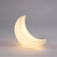 Seletti My Tiny Moon LED-Tischleuchte Warmweiß aus Porzellan, mondförmige Tischleuchte 2700K warmweiß, dekoratives Ambientelicht