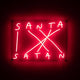 Seletti Santa-Satan LED-Leuchtreklame dimmbar rotes Neon-LED Wandkunstwerk von Nico Vascellari aus Acryl und Silikon