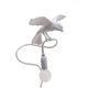 Seletti Sparrow Cruising Klemmleuchte USB weiße Vogel-Klemmleuchte mit flexiblem Arm und E14-Glühbirne, Design von Elena Salmistraro