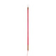 Seletti Superlinea LED-Leuchte 141cm, schlanke vertikale Neonröhre in Rot mit Holzgriff, Frontalansicht