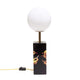 Seletti Toiletpaper Tischleuchte Lipsticks LED dimmbar – Tischlampe mit schwarzem Sockel und Lippenstift-Motiv, dimmbare LED Kugelleuchte