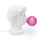 Seletti Wonder Times Tischleuchte LED E14 weiße Statue mit pinker Kaugummiblase Pop‑Art Lampe