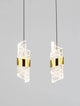 Seneca LED Pendelleuchte Balken 82cm 5-flammig 3000K Schwarz, Gold in moderner Design-Optik mit goldplattierten Akzenten.