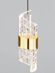 Seneca LED Pendelleuchte Balken 82cm 5-flammig 3000K Schwarz, Gold in modernem Design mit goldplattiertem Element.