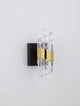 Seneca LED Wandleuchte 3000K Schwarz, Gold mit elegantem Design und goldener Akzentfarbe.