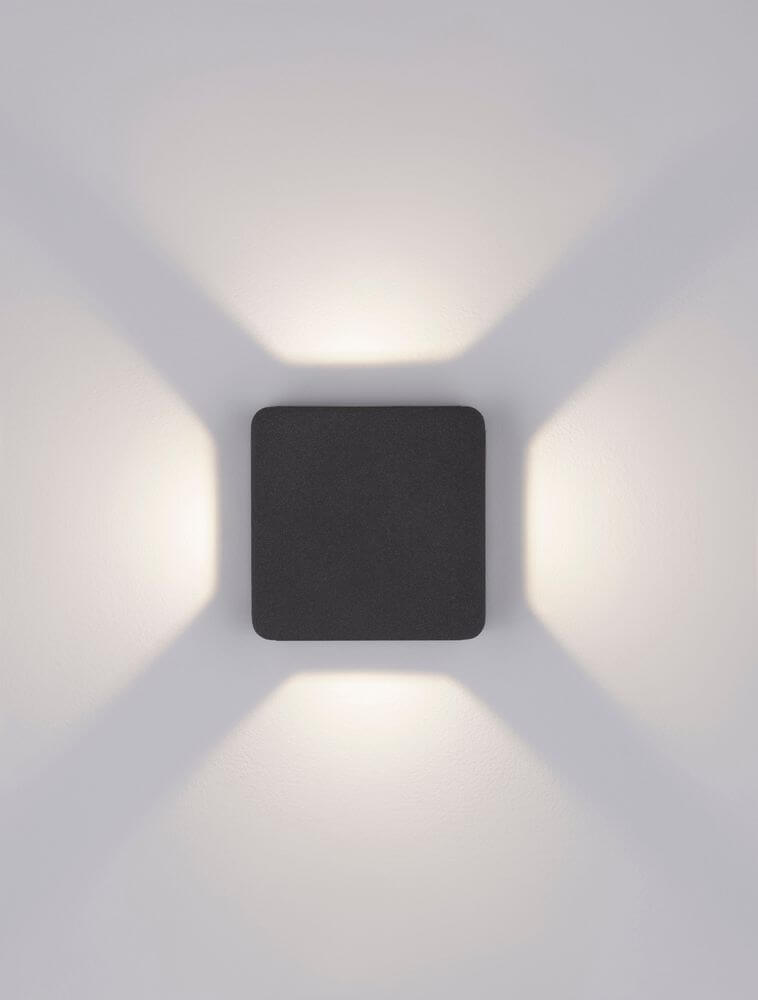 Serika LED Außenwandleuchte 3000K Anthrazit IP65 mit klarem Design und hochwertiger Oberfläche.