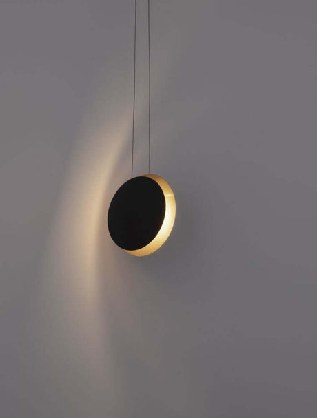 Shell LED Pendelleuchte Ø 20cm 3000K Schwarz, Gold, moderne runde Hängeleuchte aus Aluminium