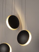 Shell LED Pendelleuchte 3-flammig Ø 48cm 3000K Schwarz, Gold - elegante Pendelleuchte mit mattschwarzem Design.