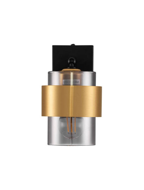 Sianna Wall Lamp e27 Nero girevole, oro