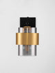 Sianna Wandleuchte E27 Schwenkbar Schwarz, Gold an der Wand, beeindruckende Retro-Optik.