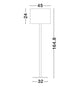 Sibnia Stehlampe E27 Ø 45cm mit Maße, elegantes Design für Schlafzimmer und Wohnzimmer