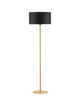 Sibnia Stehlampe E27 Ø 45cm mit schwarzem Lampenschirm und goldfarbenem Gestell