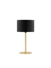 Alt Tag: Sibnia table lamp E27 Ø 30cm in black with gold base, modern timeless design for living room and bedroom