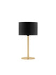 Alt Tag: Sibnia Tischleuchte E27 Ø 30cm in Schwarz mit goldener Basis, modernes zeitloses Design für Wohn- und Schlafzimmer