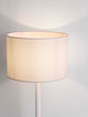 Sibnia Tischleuchte E27 Ø 30cm – schlichte weiße Tischleuchte mit zylindrigem Schirm, warmes Licht, eleganter Stil für Wohn- und Schlafzimmer