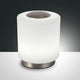 Simi LED Tischleuchte mit Glasschirm, Nickel-Satiniert, 3 Stufen Touchdimmer, stilvolles Design für jede Einrichtung.