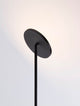 Sinkro LED Stehlampe Ø 25,2cm 3000K mit Drehschalter – schlanke schwarze Stehlampe mit rundem Diffusor und warmweißem Licht