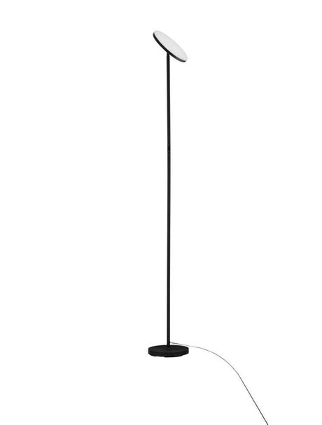 Sinkro LED floor lamp Ø 25.2 cm 3000K with rotary switch black Nova Luce floor light slim aluminum silhouette