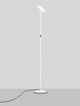Sinkro LED Stehlampe Ø 25,2cm 3000K mit Drehschalter - schlanke weiße Nova Luce Stehlampe aus Aluminium, warmes 3000K Licht