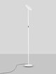 Alt Tag: Sinkro LED Stehlampe Ø 25,2cm 3000K mit Drehschalter - schlanke weiße Stehlampe aus Aluminium mit warmem Licht, Drehschalter am Stiel