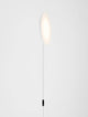 Alt Tag: Sinkro LED Stehlampe Ø 25,2cm 3000K mit Drehschalter in weißem Aluminium, schlankes Design mit warmweißem Licht und Drehschalter