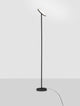 Sinkro LED Stehlampe Ø 25,2cm 3000K mit Drehschalter - schlanke weiße Stehlampe aus Aluminium, warmes 3000K Licht, drehbarer Schalter