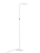 Sinkro LED Stehlampe Ø 25,2cm 3000K mit Fußschalter, schlankes weißes Aluminiumdesign für Wohnzimmer.