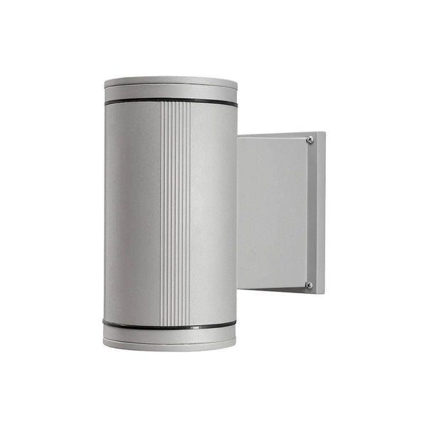 Siracusa udendørs væglampe grå, klart glas, reflektor til stilfuld udendørsbelysning.