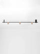 Sirmos LED Pendelleuchte 3-flammig 3000K Schwarz, Braun an der Decke montiert, modernes Design