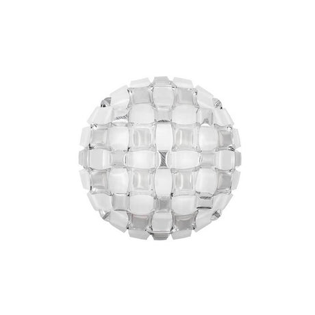 Slamp Decken- & Wandlampe Mida in transparentem Design mit glatten, geschliffenen Oberflächen.