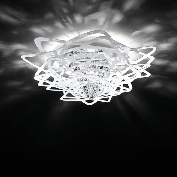 Slamp lampada da soffitto Aurora Mini Bianco - elegante lampada da soffitto con nucleo cristallino in bianco.