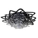 Slamp Deckenleuchte Aurora Large Schwarz mit elegantem Kristallkern und modernem Design.