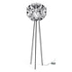 Slamp Dreibein-Stehlampe Flora mit dekorativem Leuchtenkopf und eleganten, schlanken Beinen.