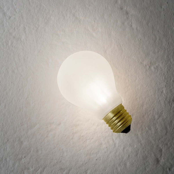 Slamp recessed wall lamp light bulb Idea Applique White on wall with soft lighting