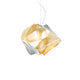 Slamp pendant lamp Gemmy Prisma Color in gold with geometric facets and fascinating light effects.