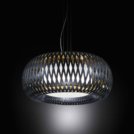 Slamp Hängelampe Kalatos Ø 63cm Lentiflex in modernem Design mit flechtartigem Muster.