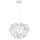 Slamp Pendelleuchte Veli Foliage Weiß mit elegantem, floralen Design und handgefertigten Elementen.