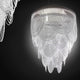 Slamp Hängeleuchte Ceremony Large Weiß mit eleganten, schimmernden Ketten aus Technopolymer.